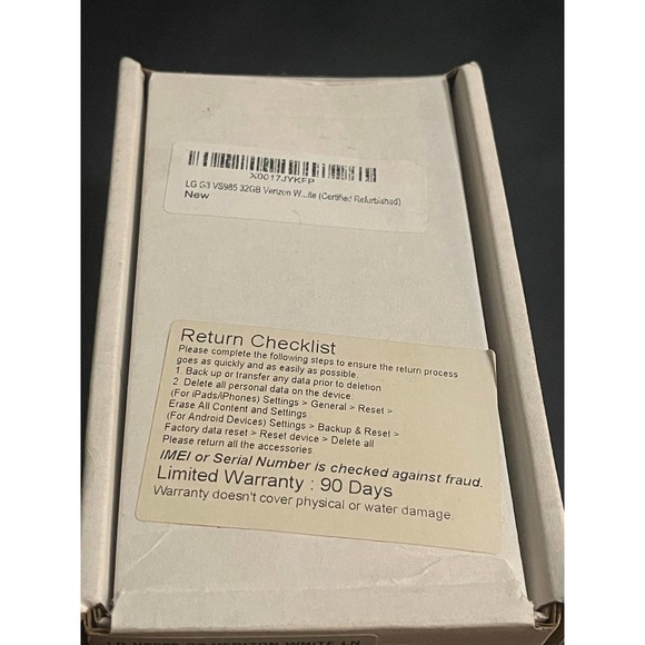 LG G3 VS985 32GB‎ White Verizon Certified Refurbished Smartphone - Picture 6 of 6